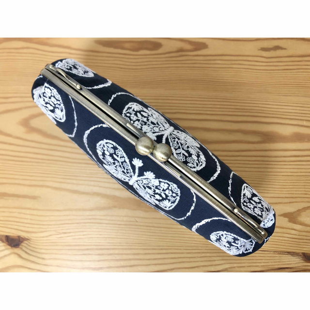 ハンドメイド がま口バッグ ポーチ forest wing ミナペルホネン na ハンドメイド がま口バッグ ポーチ forest wing ミナペルホネン na