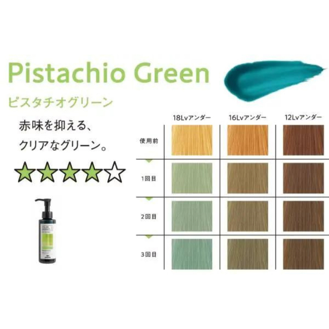 ミルボン(ミルボン)の新品⭐️ミルボンカラーガジェットシャンプー　ピスタチオグリーン　150ml コスメ/美容のヘアケア/スタイリング(シャンプー)の商品写真