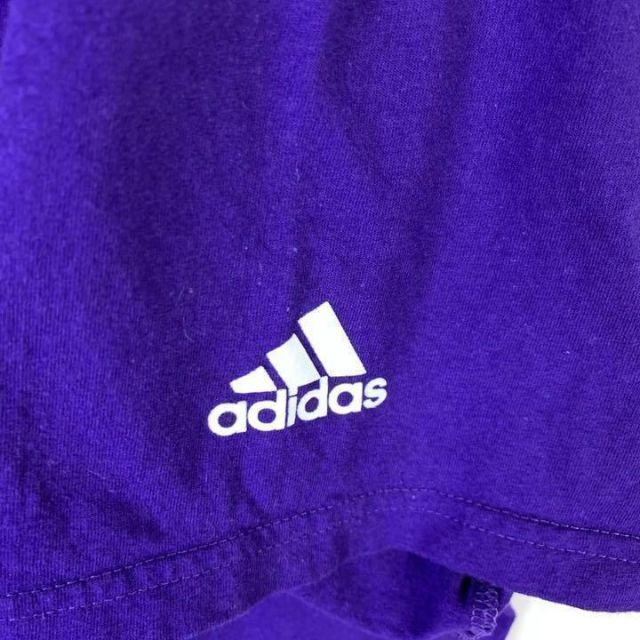 adidas(アディダス)のC896 アディダス　ビッグプリント　肩ロゴ　L パープル　半袖Tシャツ メンズのトップス(Tシャツ/カットソー(半袖/袖なし))の商品写真