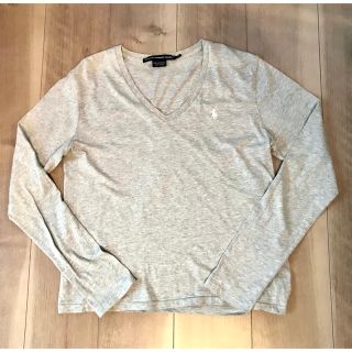 ラルフローレン(Ralph Lauren)のRALPH LAUREN SPORT Vネック長袖カットソー　グレーM(カットソー(長袖/七分))