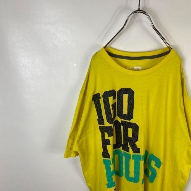 adidas(アディダス)のC902 アディダス　ビッグプリント　XL イエロー　黄色　半袖Tシャツ メンズのトップス(Tシャツ/カットソー(半袖/袖なし))の商品写真