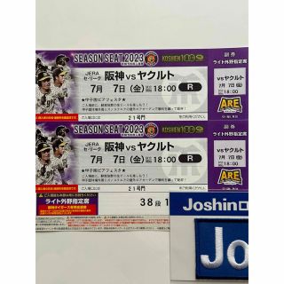 阪神vsヤクルト7/7ライト年間席通路側(野球)