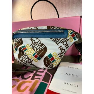 グッチ(Gucci)の新品　志尊淳　グッチ ノースフェイス　コラボ ロゴ ウエストバッグ バムバッグ(ウエストポーチ)