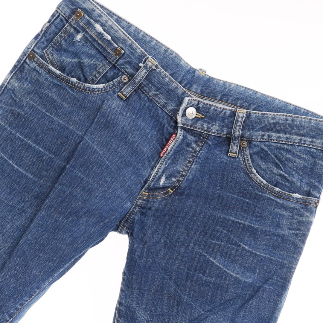 【中古】ディースクエアード DSQUARED2 ヴィンテージ加工 デニムパンツ ジーンズ ブルー【サイズ50】【メンズ】