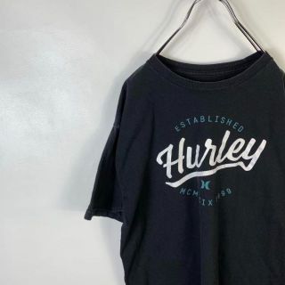 ハーレー(Hurley)のC971 ハーレー　ビッグプリント　メキシコ製　M ブラック　黒　半袖Tシャツ(Tシャツ/カットソー(半袖/袖なし))