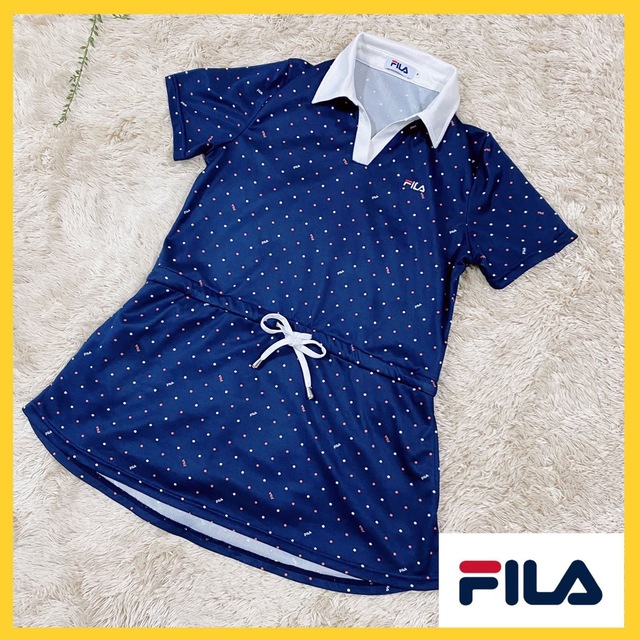 FILA(フィラ)の【人気デザイン】FILA フィラ　ゴルフ　ワンピース　総柄　Mサイズ スポーツ/アウトドアのゴルフ(ウエア)の商品写真