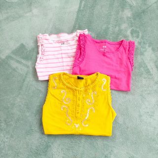 ギャップキッズ(GAP Kids)のノースリーブ３点 女の子 130(Tシャツ/カットソー)