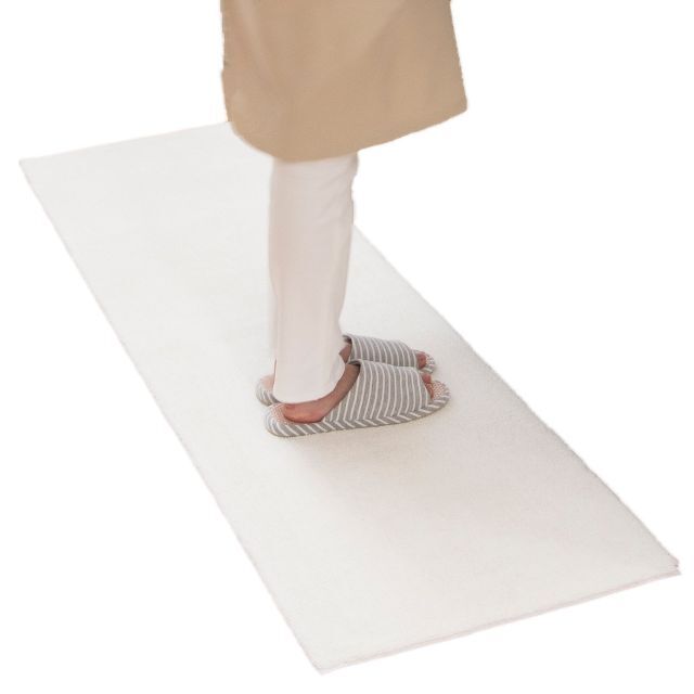 激安卸販売新品 オカ 乾度良好Dナチュレ ロングマット グレー 約50cm×240cm (キッチンマットや玄関マット、リビングマットなど多目的に)