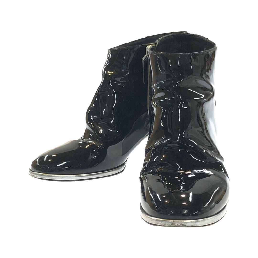 シャネル CHANEL エナメルショートブーツ レディース 38 1/2