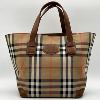 バーバリー(BURBERRY)のBurberrys バーバリーズ トートバッグ ハンドバッグ チェック柄 ベージュ ブラウン ナイロン 【中古】(トートバッグ)