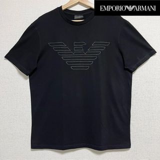 エンポリオアルマーニ(Emporio Armani)の【新品】EMPORIO ARMANI カッコよすぎBIGイーグル刺繍ロゴTシャツ(Tシャツ/カットソー(半袖/袖なし))