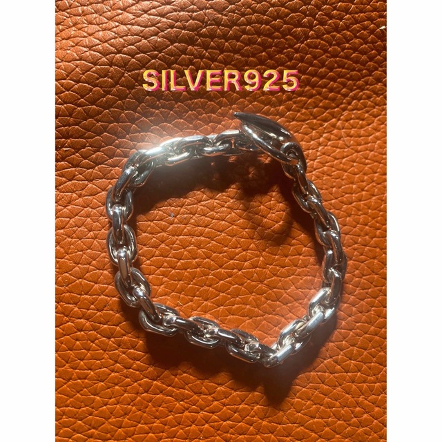 シルバー925ブレスレット　silver925  アンカーチェーン　銀腕輪　⑤d