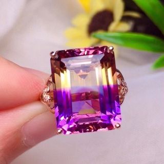 【天然】アメトリン リング k18 11.68ct