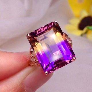 【天然】アメトリン リング k18 11.68ct