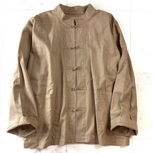 美品♪イチアンティークス カンフーリネンシャツ ジャケット チャイナ