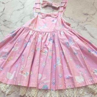 アンジェリックプリティー(Angelic Pretty)のJ3 アンジェリックプリティ　candy sprinkle サロペット バレッタ(ミニワンピース)