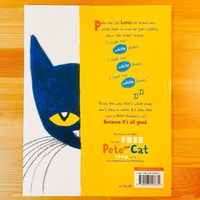 英語絵本 Pete the catねこのピートだいすきなしろいくつ 正規品 洋書