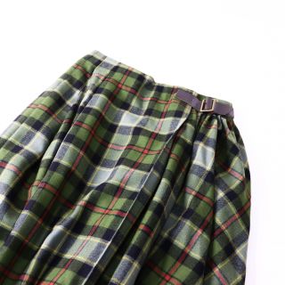 ジェーンマープル(JaneMarple)の未使用 定価3.9万 2019AW Jane Marple ジェーンマープル Tartan check キルトスカート/グリーン タータンチェック フレア【2400013348614】(ひざ丈スカート)