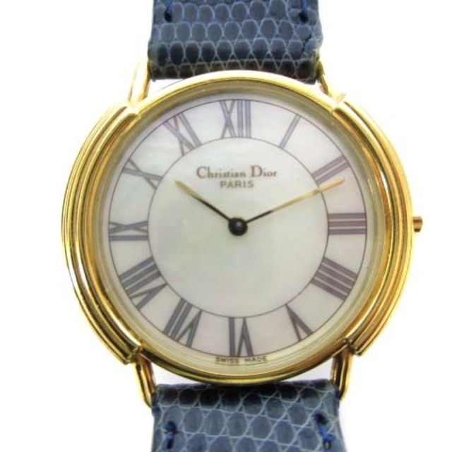 クリスチャンディオール D59-121-2 腕時計 アナログ クォーツ 金色 紺
