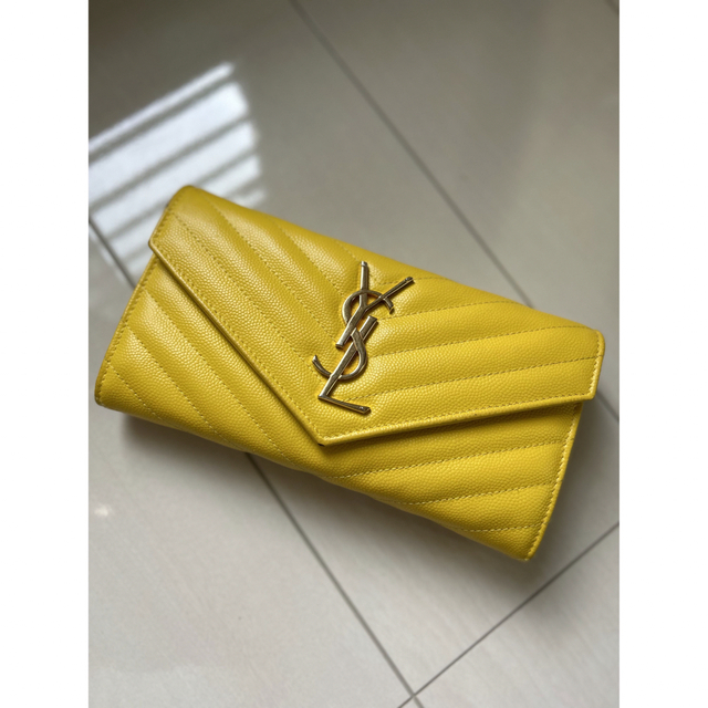 Yves Saint Laurent - イブサンローラン 長財布 イエロー 正規品 Yves Saint Laurent - イブサンローラン 長財布 イエロー 正規品