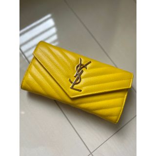 イヴサンローラン(Yves Saint Laurent)のイブサンローラン 長財布 イエロー 正規品(財布)