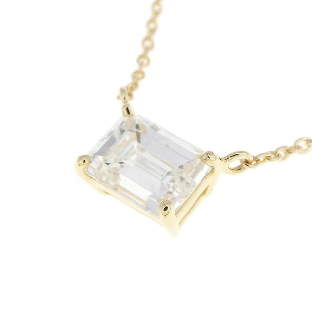 【リメイク】K18YG ダイヤモンド ネックレス 1.007CT J SI1 エメラルドカット 2