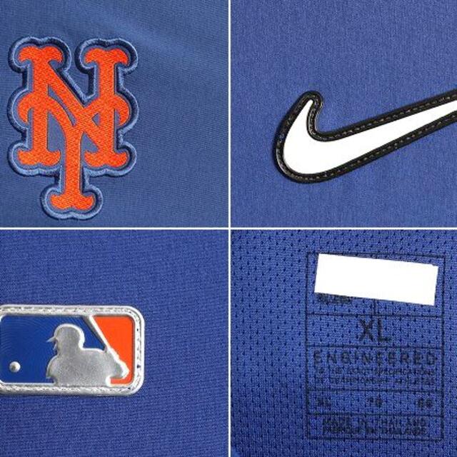 NIKE(ナイキ)のナイキ MLB オフィシャル メッツ ナイロン 半袖 ウォームアップ ジャケット スポーツ/アウトドアの野球(ウェア)の商品写真