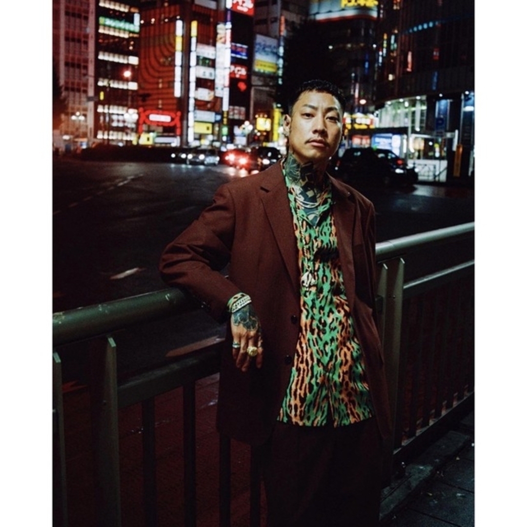 WACKO MARIA(ワコマリア)のbadasaikush着用　レオパード柄シャツ　green XL メンズのトップス(シャツ)の商品写真