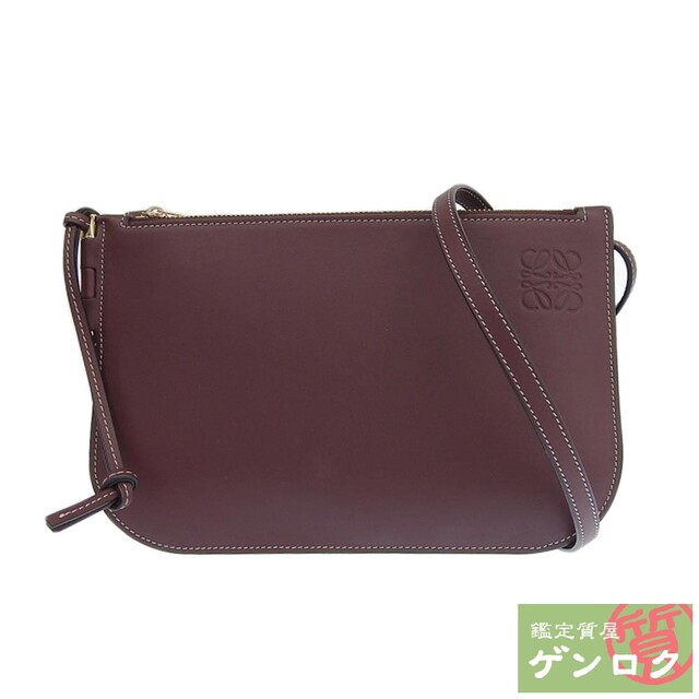 LOEWE ロエベ ショルダーバッグ ポーチ 斜め掛け レザー ボルドー