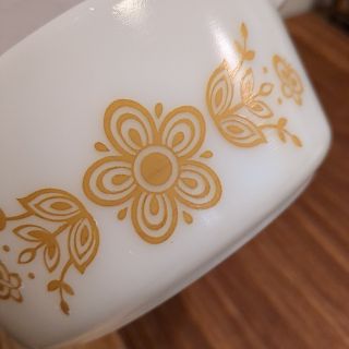 Old Pyrex Butterfly Gold キャセロール pretty