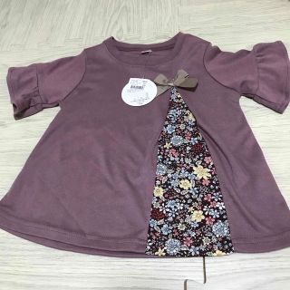 イオン(AEON)の新品　100 半袖カットソー　花柄(Tシャツ/カットソー)