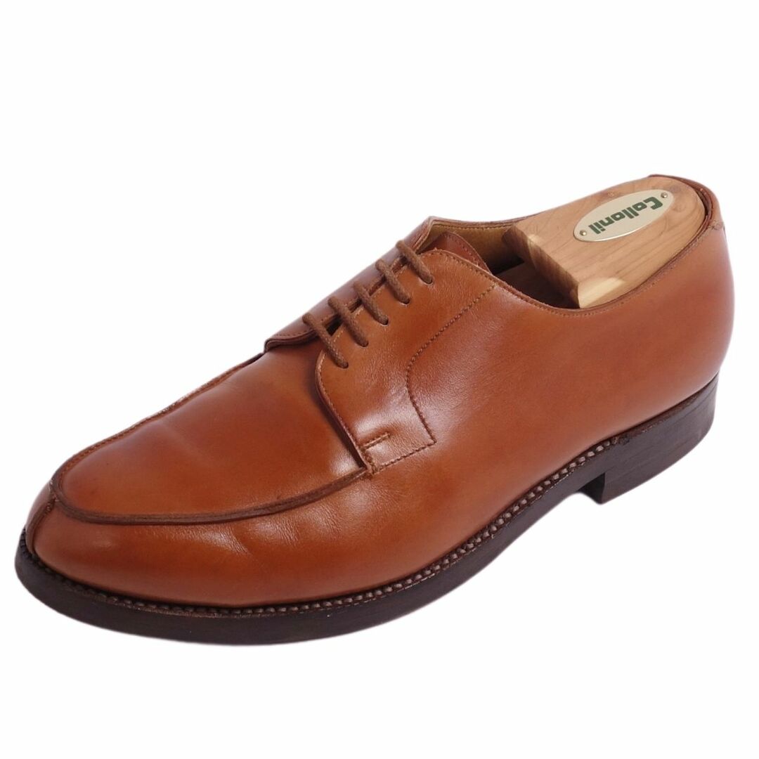 クロケット&ジョーンズ Crockett&Jones レザーシューズ ダービーシューズ GOLF ゴルフ Uチップ カーフレザー 革靴 メンズ 7E(25cm相当) ブラウン