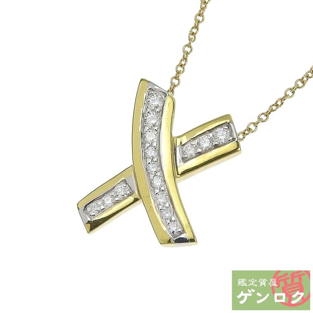 TIFFANY&Co. ティファニー パロマピカソ キス ネックレス 750 K18YG プラチナ Pt950 ダイヤモンド レディース【質屋】