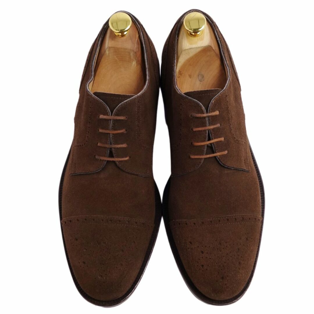 ヴァレクストラ Valextra レザーシューズ ダービーシューズ メダリオン スウェード 革靴 メンズ 8(26cm相当) ブラウン メンズの靴/シューズ(ドレス/ビジネス)の商品写真