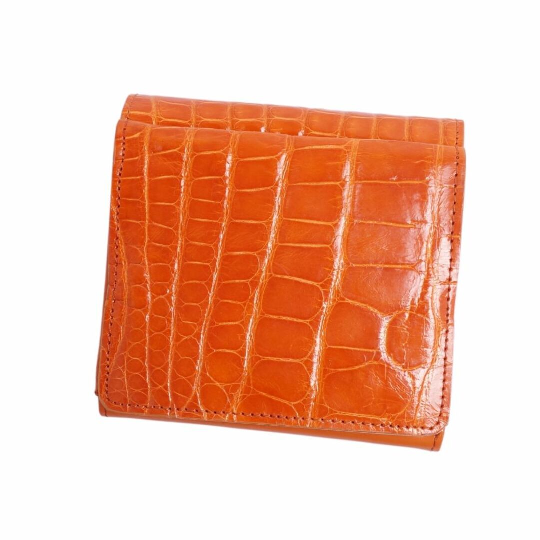 極美品 クロコダイル CROCODILE 財布 コンパクトウォレット 本革 極美品 クロコダイル CROCODILE 財布 コンパクトウォレット 本革