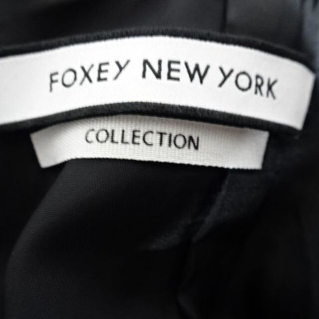 美品】FOXEYフォクシーニューヨークフリルワンピース38ブラック-