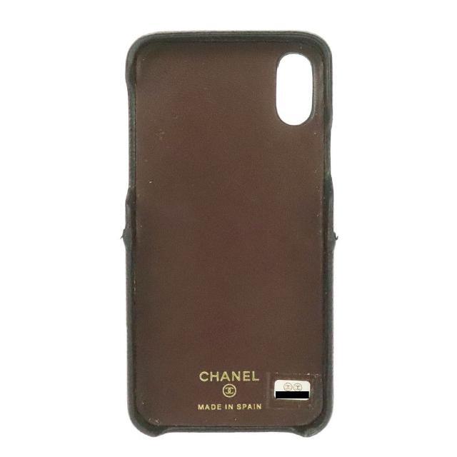 シャネル iPhoneケース 10/10S ココマーク マトラッセ キャビアスキン