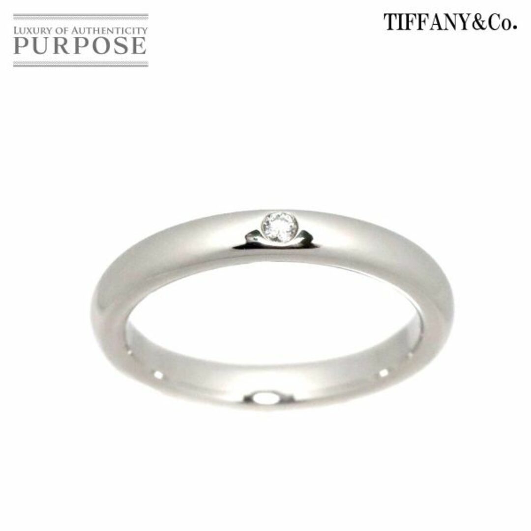 Tiffany & Co.(ティファニー)のティファニー TIFFANY&Co. スタッキング バンド 8号 リング ダイヤ 1P Pt プラチナ 指輪 VLP　90184976 レディースのアクセサリー(リング(指輪))の商品写真