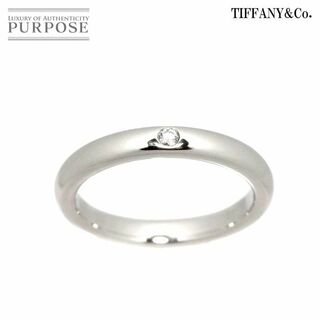 ティファニー(Tiffany & Co.)のティファニー TIFFANY&Co. スタッキング バンド 8号 リング ダイヤ 1P Pt プラチナ 指輪 VLP　90184976(リング(指輪))