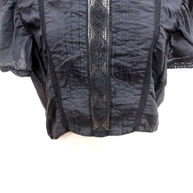heather(ヘザー)のヘザー Heather シャツ ブラウス 半袖 刺繍 F 黒 ブラック /RT レディースのトップス(シャツ/ブラウス(半袖/袖なし))の商品写真