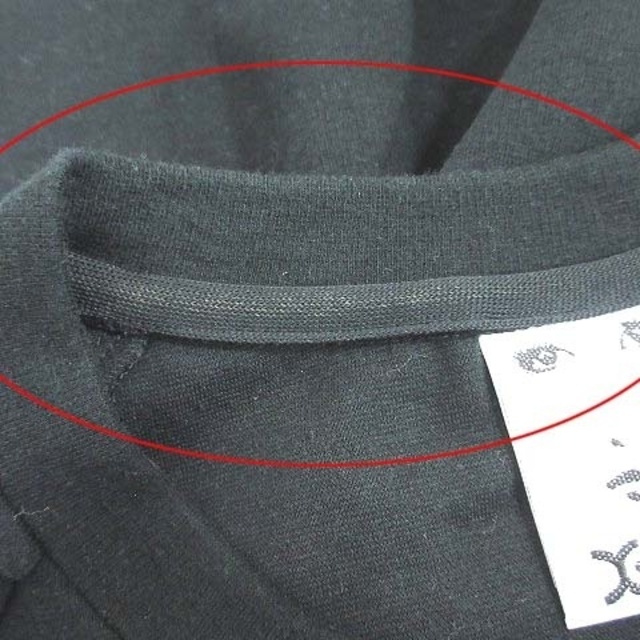 X-girl(エックスガール)のエックスガール Tシャツ フレンチスリーブ ロゴプリント フロッキー 1 黒 レディースのトップス(Tシャツ(半袖/袖なし))の商品写真