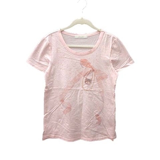 フランシュリッペ(franche lippee)のfranche lippee Tシャツ カットソー プリント 半袖 M ピンク(Tシャツ(半袖/袖なし))