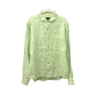 シンプリシテェ(Simplicite)のSimplicite plus シャツ 長袖 麻 リネン 緑 ライトグリーン(シャツ)