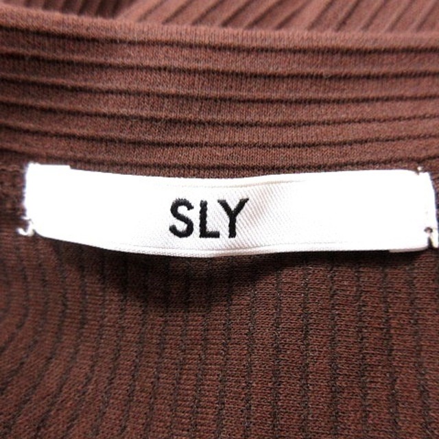 SLY(スライ)のスライ SLY ワンピース Aライン ミニ 五分袖 1 茶 ブラウン /RT レディースのワンピース(ミニワンピース)の商品写真