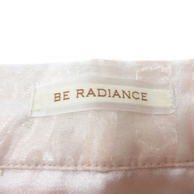 BE RADIANCE(ビーラディエンス)のビーラディエンス フレアスカート ひざ丈 チェック レース S ベージュ レディースのスカート(ひざ丈スカート)の商品写真