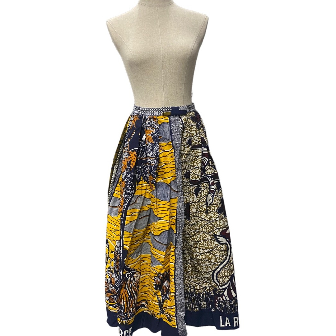 Dior(ディオール)の[USED/中古]Dior ディオール スカート 2020リゾートコレクション ロングスカート 011J43ACMIX アフリカ生地 ネイビー マスタード 中古 tdc-000760-4e レディースのスカート(その他)の商品写真