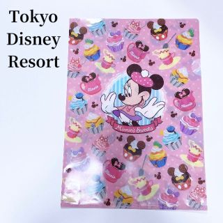 ディズニー(Disney)の東京ディズニーランド限定クリアファイルミニーピンク文房具ミッキーディズニーシー(ファイル/バインダー)