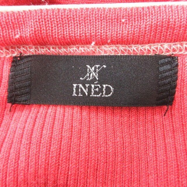 INED(イネド)のイネド カーディガン ニット 長袖 9 ピンク 白 アイボリー 黒 ブラック レディースのトップス(カーディガン)の商品写真