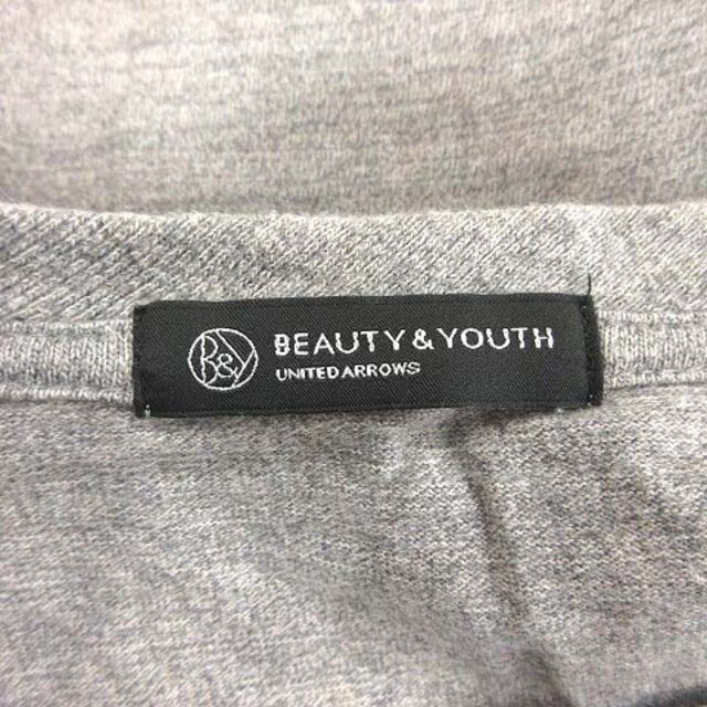 BEAUTY&YOUTH UNITED ARROWS(ビューティアンドユースユナイテッドアローズ)のB&Y ユナイテッドアローズ Tシャツ 半袖 クルーネック ロゴプリント グレー レディースのトップス(Tシャツ(半袖/袖なし))の商品写真