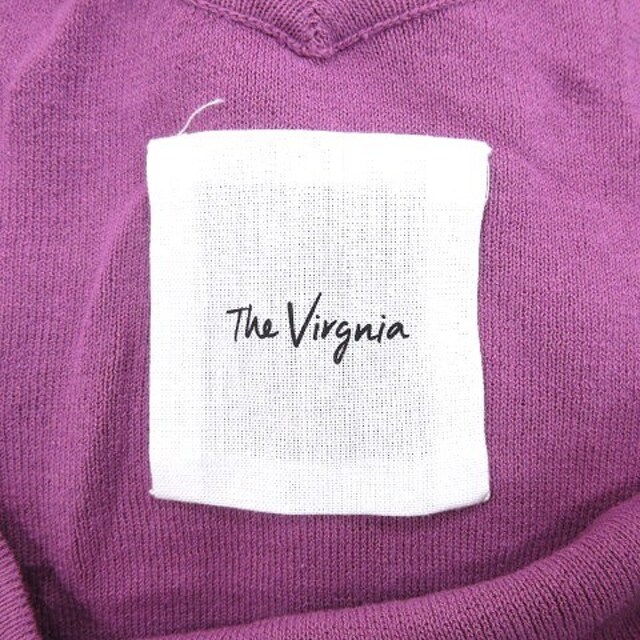 The Virgnia(ザヴァージニア)のザヴァージニア ニットセーター Vネック フレンチスリーブ 紫 パープル /AU レディースのトップス(ニット/セーター)の商品写真